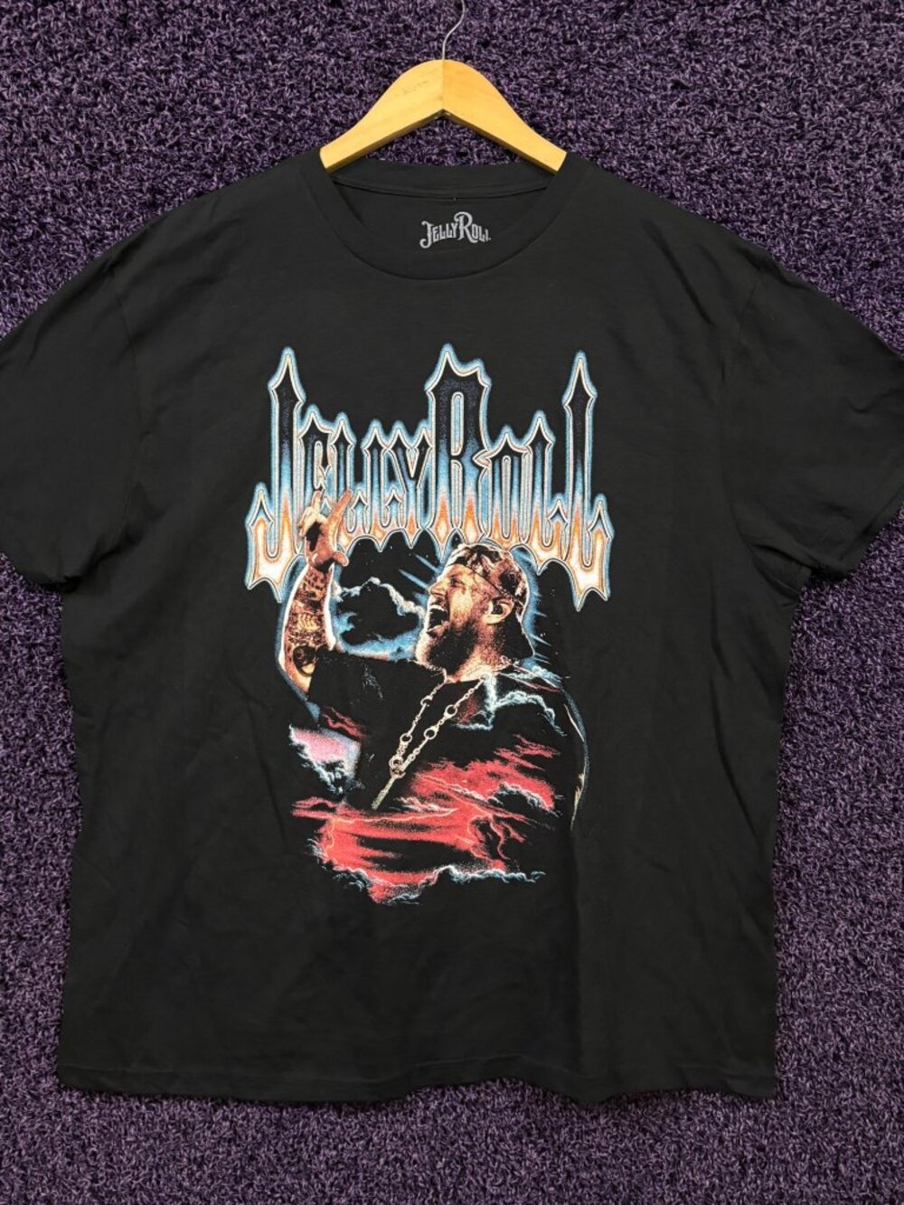 Jelly Roll Lightning Portrait Beautifully Broken T-Shirt XL